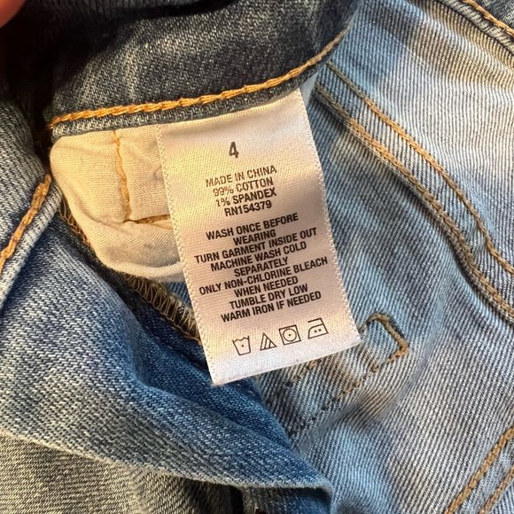 AERO Cheeky Jegging Distressed Front in Light Medium Denim Sz 4 - Picture 4 of 4